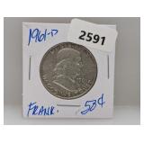 1961-D 90% Silver Franklin Half $1 Dollar
