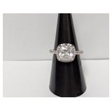 .925 Sterling Ring Missing Stones Halo Size 7