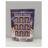 Unused Sheet Barack Obama Postal Stamps