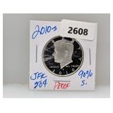 2010-S PF 90% Silver JFK Half $1 Dollar