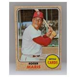 1968 Topps Baseball Roger Maris Cardinals Crease