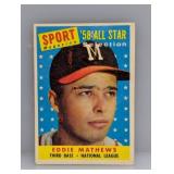 1958 Topps Eddie Mathews All Star HOF Surface