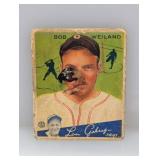 1934 Goudey Bob Wieland Cleveland Indians Damaged
