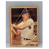 1962 Topps Baseball #1 Roger Maris Yankees Wrinkle