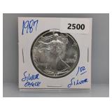 1987 1oz .999 Silver Eagle $1 Dollar