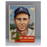 1953 Topps Hi # Joe Coleman Athletics Crease/Stain
