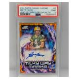 2024 Favre Topps Ch Orange Galactic Auto /25 PSA 9