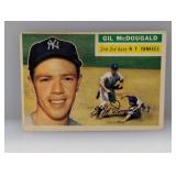 1956 Topps Gil McDougald New York Yankees Stain