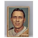 1962 Topps Baseball Gil Hodges HOF Surface/Stains