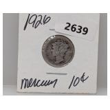 1926 90% Silv Mercury Dime