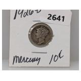 1926-D 90% Silv Mercury Dime