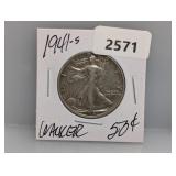1941-S 90% Silv Walker Half $1