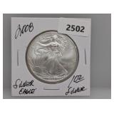 2008 1oz .999 Silv Eagle $1 Dollar