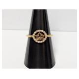 Vermeil Sarda Lotus Blossom Ring Size 8