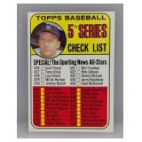 1969 Topps Baseball Mantle Checklist Unchecked