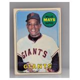 1969 Topps Baseball Willie Mays HOF 190 Stain
