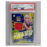 2024 Donruss Optic Relic Drake Maye RC FYFDME PSA9