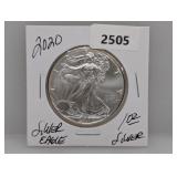 2020 1oz .999 Silv Eagle $1 Dollar