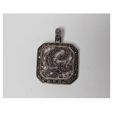 .925 Sterling Silver Marcasite "G" Pendant