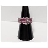 .925 Sterling Silver Buckle Ring Size 7