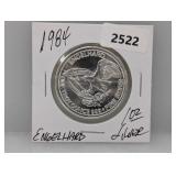 1984 1oz .999 Silv Engelhard Round