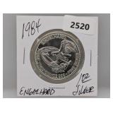 1984 1oz .999 Silv Engelhard Round