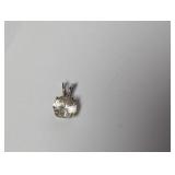 .925 Sterling Silver SUN Clear Stone Pendant