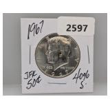 1967 40% Silv JFK Half $1 Dollar