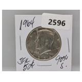 1964 90% Silv JFK Half $1 Dollar