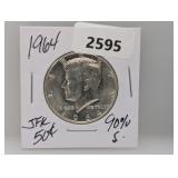 1964 90% Silv JFK Half $1 Dollar