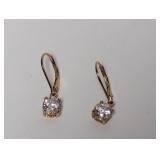 .925 Sterling Silver Lever Back Drop Earrings