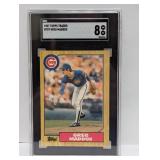 1987 Topps Traded #70T Greg Maddux SGC 8