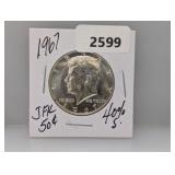 1967 40% Silv JFK Half $1 Dollar