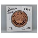 1oz .999 Copper Bullion Daddy Round