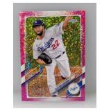 2021 Kershaw Topps Chrome Pink Speckle Ref /350
