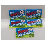(5) 1990 Topps Big Baseball Packs