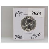 1963 90% Silv Wash Quarter