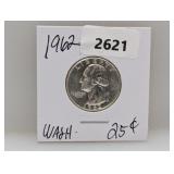 1962 90% Silv Wash Quarter