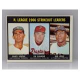 1967 Topps 1966 NL SO LEADERS KOUFAX/BUNNING 238