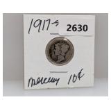 1917-S 90% Silv Mercury Dime