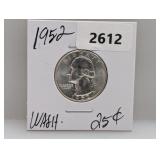 1952 90% Silv Wash Quarter