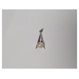 .925 Sterling Silver Triangle Pendant