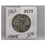 1942 90% Silv Walker Half $1