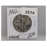 1942 90% Silv Walker Half $1