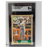 1987 Topps Traded Tiffany 52T Reggie Jackson SGC 9