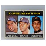 1967 Topps LEADERS KOUFAX/MARICHAL Edges/Scratches