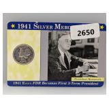 1941-S 90% Silv Mercury Dime