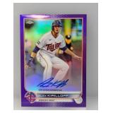 2022 Alex Kirilloff Topps Chrome Purple Auto /250
