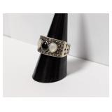 .925 Sterling Silver 3 Stone Ring Size 9