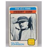 1973 Topps Walter Johnson HOF 478 Creases/Scratch